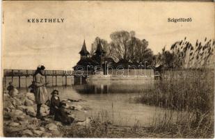 1925 Keszthely, Szigetfürdő. Mérei Ignác kiadása (EK)