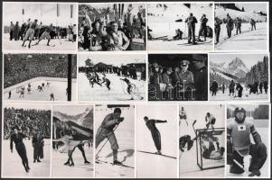 1936 Gyűjtőképek a téli olimpiáról, 1-87-ig sorszámozva, 14 db 17×12 cm, 73 db 12×8 cm