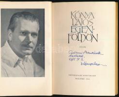 Kónya Lajos: Égen-földön. Versek. DEDIKÁLT! Bp., 1964, Szépirodalom. Kiadói félvászon-kötés, kiadói ...
