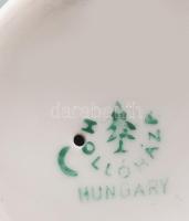 Hollóházi balerina + hegedűs. Jelzett, hibátlan, m: 15-16 cm