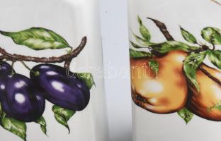 Kőbányai porcelán Witeg Kőporc két teljes pálinkás készlet. Matricás, jelzett, hibátlan