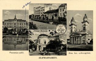 Szatmárnémeti with Hotel Pannonia and theatre