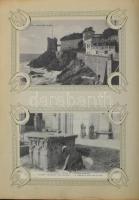 175 db múlt század eleji főleg városképes külföldi lap szép és jó állapotú korabeli albumban. Gondos...