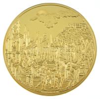 DN "Magyar Aranyóriások - Ferenc József koronázási emlékérem 1892" aranyozott Cu utánveret...