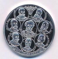 1867. "I. Ferenc József budai koronázására" ezüstözött fém emlékérem "R" jelzésű...