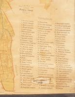 1920 Komlósi István: Pécs törvényhatósági joggal felruházott város részletes térképe. 90x150 cm Sérü...