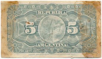 Argentína DN (1895-1896) 5c "José A. Areco, Plácido Marí­n" T:F folt
Argentina DN (1895-1...