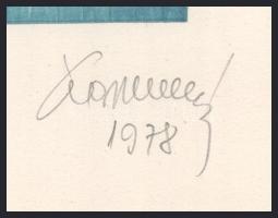 Koppány Frigyes (?-?): Geometrikus alakzatok, 1978. Filctoll, papír, jelzett, papírra kasírozva. 14x...