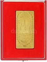 ~1985. "Csepel Vas- és Fémművek 45 éves törzsgárda tagjának" egyoldalas bronz plakett eredeti, a gyár emblémájával ellátott dobozban (85x43mm) T:AU