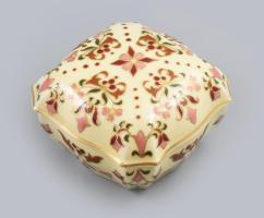 Zsolnay perzsamintás bonbonier. Jelzett, hibátlan, 10x10 cm