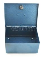 Vaslemez kazetta, kulccsal, 23x17x10 cm