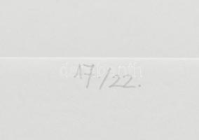 Kovács Tamás László (1964-): "Tisztelet K. Malevicsnek". Száraz, magasnyomás, akril, papír...