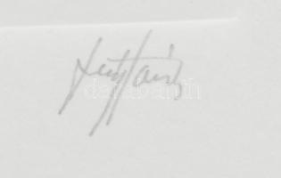 Kovács Tamás László (1964-): "Tisztelet K. Malevicsnek". Száraz, magasnyomás, akril, papír...