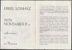 1970 Országos Rendező Iroda - Oscar Peterson Trio jazz zenei előadás prospektusa
