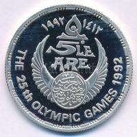 Egyiptom 1992. 5P Ag "Nyári Olimpia 1992 Barcelona - Gyeplabda" T:PP kis folt, karc Egypt ...