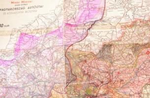 cca 1941 Stoits György: Merre menjek? Magyarország autóutai és közigazgatási beosztása, térkép az 19...