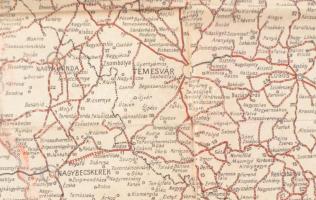 cca 1941 Stoits György: Merre menjek? Magyarország autóutai és közigazgatási beosztása, térkép az 19...