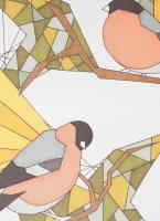 Kun Sarolta (1990-): Süvöltők, vegyes technika, papír, jelzett, 40×30 cm