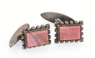 Ezüst(Ag) mandzsettagomb-pár, jelzett, bruttó: 9,3 g