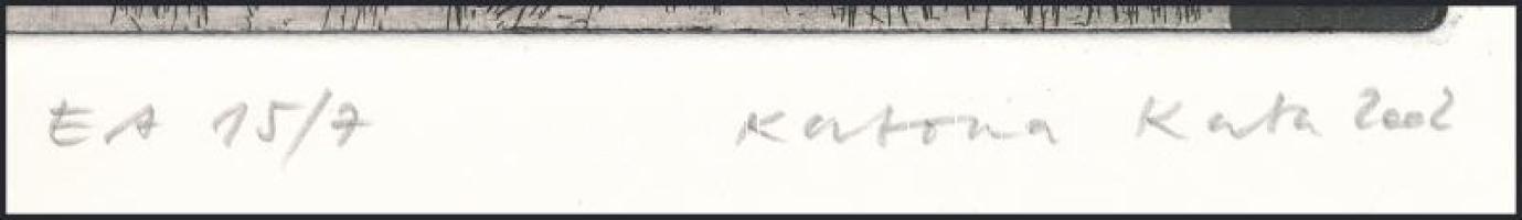 Katona Kata (1942-): Medea. Rézkarc, papír, jelzett, művészpéldány E.A. 15/7 számozással. 16,5x24,5 ...