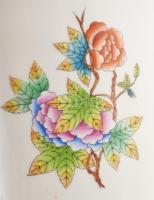 Herendi Viktória mintás váza. Kézzel festett, jelzett, hibátlan 23 cm