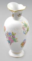 Herendi Viktória mintás váza. Kézzel festett, jelzett, hibátlan 19 cm