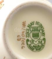 2 db Zsolnay pillangós porcelán váza. Kézzel festett, jelzett, hibátlan 16, 13 cm