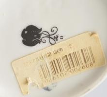 Hollóházi Szász Endre által tervezett mintával díszített porcelán váza. Matricás, jelzett, hibátlan ...