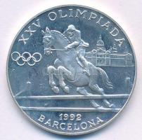 Andorra 1990. 20D Ag "XXV. Nyári Olimpia Barcelona - Lovaglás" T:PP karc, ujjlenyomat Ando...