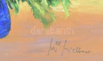 Walter Wellner (-), müncheni festő: Csendélet. Olaj, vászon. Jelzett. 90x70 cm