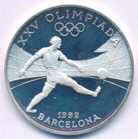 Andorra 1989. 10D Ag XXV. Nyári Olimpia Barcelona - Labdarúgás T:PP karc, ujjlenyomat Andorra 1989. 10 Diners Ag 25th Summer Olympics Barcelona - Soccer C:PP scratch, fingerprints Krause KM#56