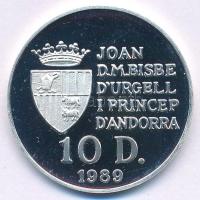 Andorra 1989. 10D Ag "XXV. Nyári Olimpia Barcelona - Labdarúgás" T:PP karc, ujjlenyomat An...