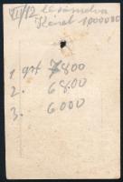 cca 1910 Nagyhantai hengermalom, Pápa árucímke, 75kg. rozsliszt; ny.: Stern Ernő