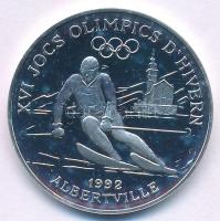 Andorra 1989. 10D Ag "XVI. Téli Olimpia Albertville" T:PP karc Andorra 1989. 10 Diners Ag ...