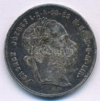 1879KB 1Ft Ag Ferenc József / Középcímer T:XF,VF patina Adamo M15