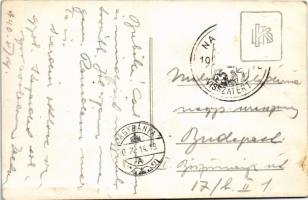 1940 Nagybánya, Baia Mare; Fő tér bevonuláskor, Patika / main square during the entry of the Hungari...