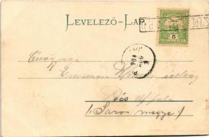 1901 Baldóc, Baldócz-fürdő, Kúpele Baldovce; Szoller Géza kiadása + "SZEPES-VÁRALJA P.U."