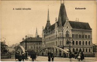 Kolozsvár, Cluj; Vashíd környéke, Farkas üzlete / bridge, shop