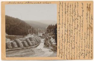 1903 Jósikatelep, Jósikafalva, Béles, Belis; fűrésztelep a Béles patak völgyében / sawmill in the valley. photo (EK)