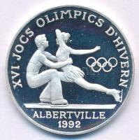 Andorra 1988. 20D Ag &quot;XVI. Téli Olimpia Albertville&quot; T:PP karc, kis folt Andorra 1988. 20 Diners Ag &quot;XVI Winter Olympic Games 1992 Albertville&quot; C:PP scratch, small spot Krause KM#47