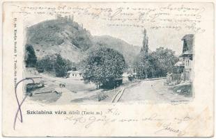 1900 Szklabinyaváralja, Sklabinsky Podzámok; Sklabinsky hrad / Szklabina vára délről. Sochán P. 81. sz. / castle ruins from south (EK)