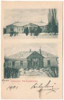 1901 Pécsújfalu, Péchújfalu, Frauendorf, Pecovská Nová Ves; Péchy kúria télen / castle villa in winter