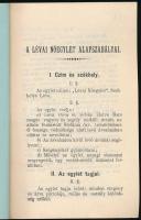 1899 A Lévai Nőegylet alapszabályai, 10p