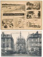 21 db főleg RÉGI külföldi város képeslap vegyes minőségben / 21 mostly pre-1945 European town-view postcards in mixed quality