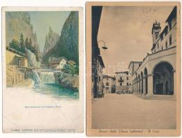 21 db főleg RÉGI külföldi város képeslap vegyes minőségben / 21 mostly pre-1945 European town-view p...