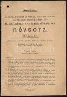 1917 A pécsi, mohácsi és barcsi, valamint ezekkel környékbeli viszonylatban álló m. kir. távbeszélő hálózatok előfizetőinek névsora, 80p