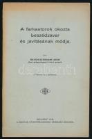 Sulyomi-Schulmann Adolf: A farkastorok okozta beszédzavar és javításának módja. Bp., 1936, Magyar Gyógypedagógiai Társaság, 47 p. Felvágatlan példány! A címlapon Vértes O. András (1911-1997) nyelvész névbejegyzésével. Kiadói papírkötés, a borító egy része elszíneződött.