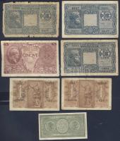 Olaszország/Biglietto di Stato 1939-44. 1L (3x) 2klf, 5L, 10L (3x) T:II,III,IV Összesen 7db!