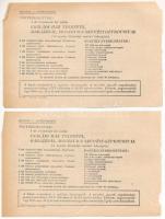 Budapest 1965. "VIT (Világifjúsági Találkozó)" sorsjegy (2x) sorszámkövetők "006 oszt...
