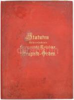 1808 Wien, Statuten für den erhabenen Österreichisch-Kaiserlichen Leopolds-Orden, 3 db rézmetszetű táblával, kiadói foltos egészvászon kötés, aranyozott lapélek, néhol kissé foltos lapok. A Lipót rend alapszabályai. Folio.